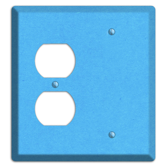 Maya Blue Kraft Duplex / Blank Wallplate