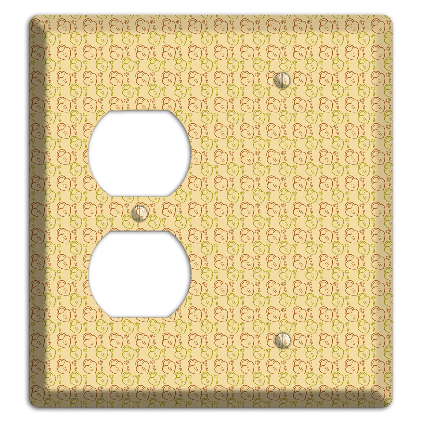 Heart Padlock with Key Duplex / Blank Wallplate