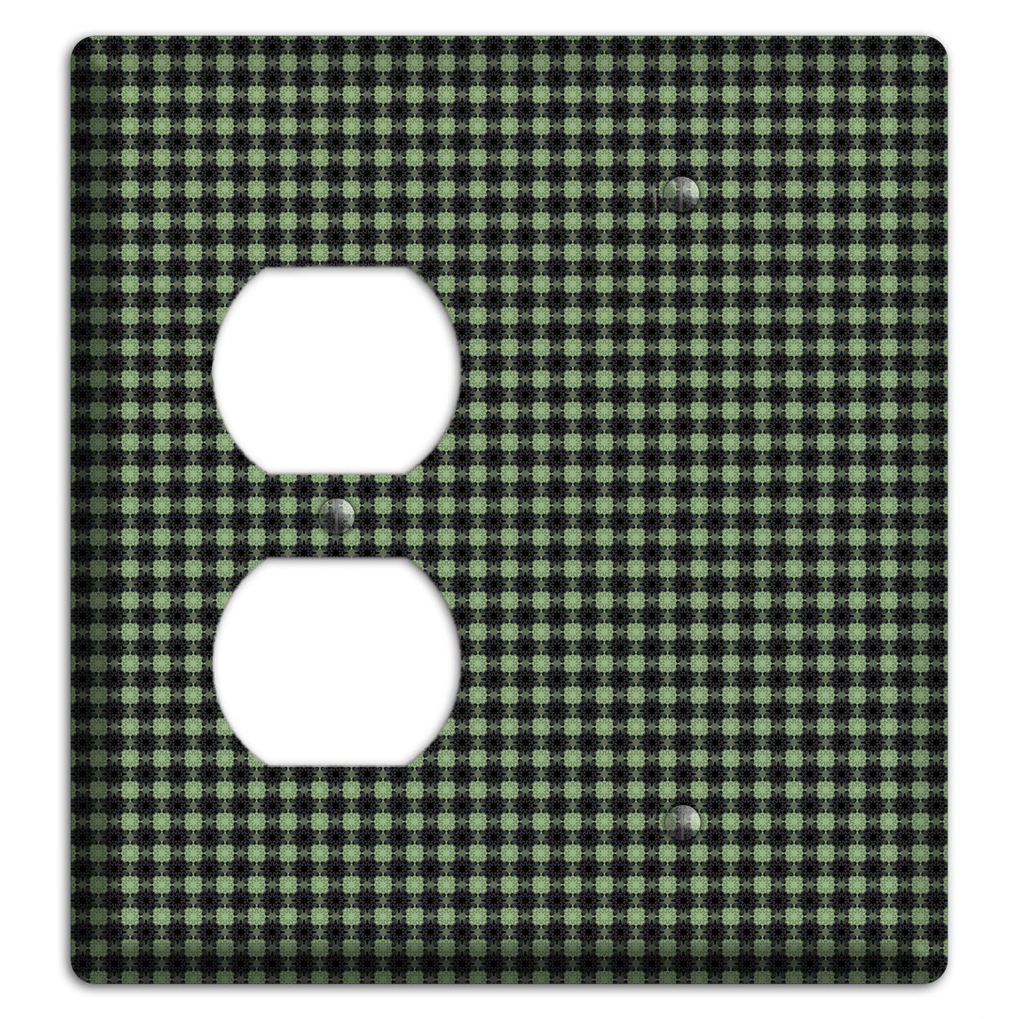 Multi Green Basket Check Duplex / Blank Wallplate