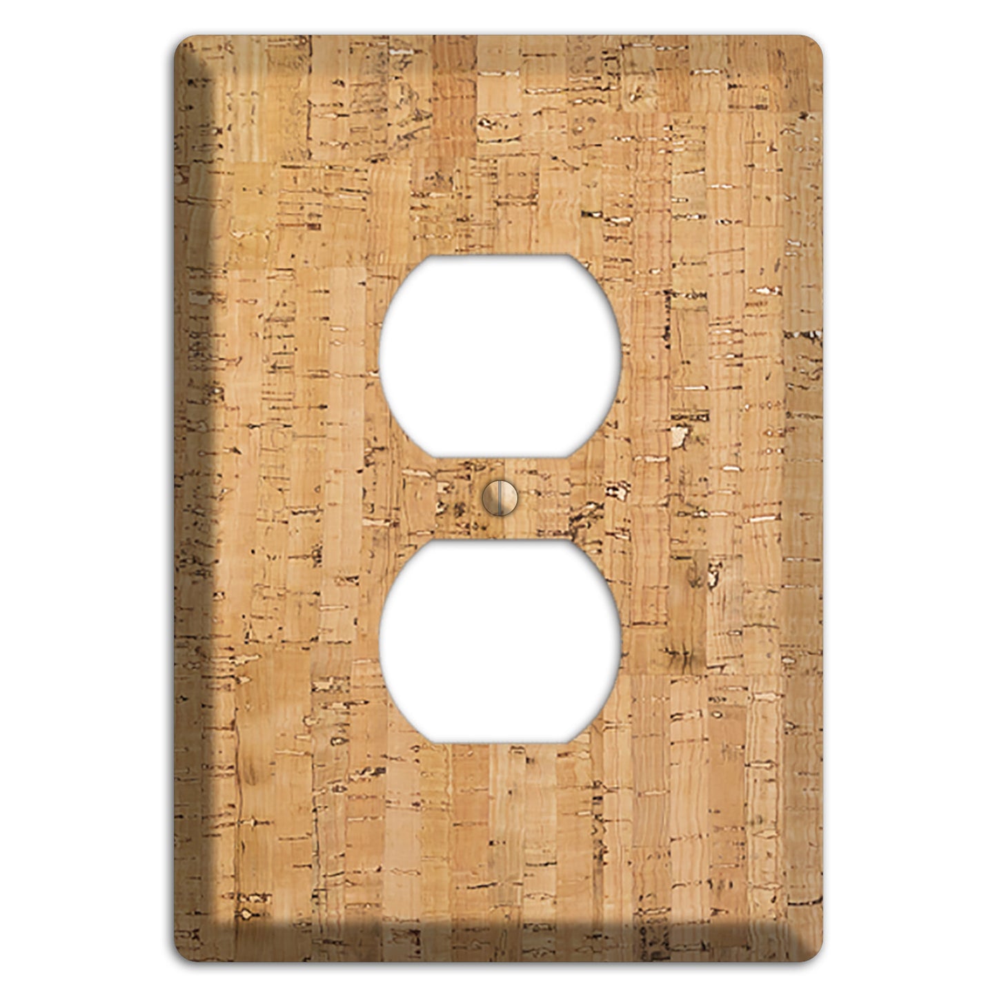 Natural Cork Duplex Outlet Wallplate