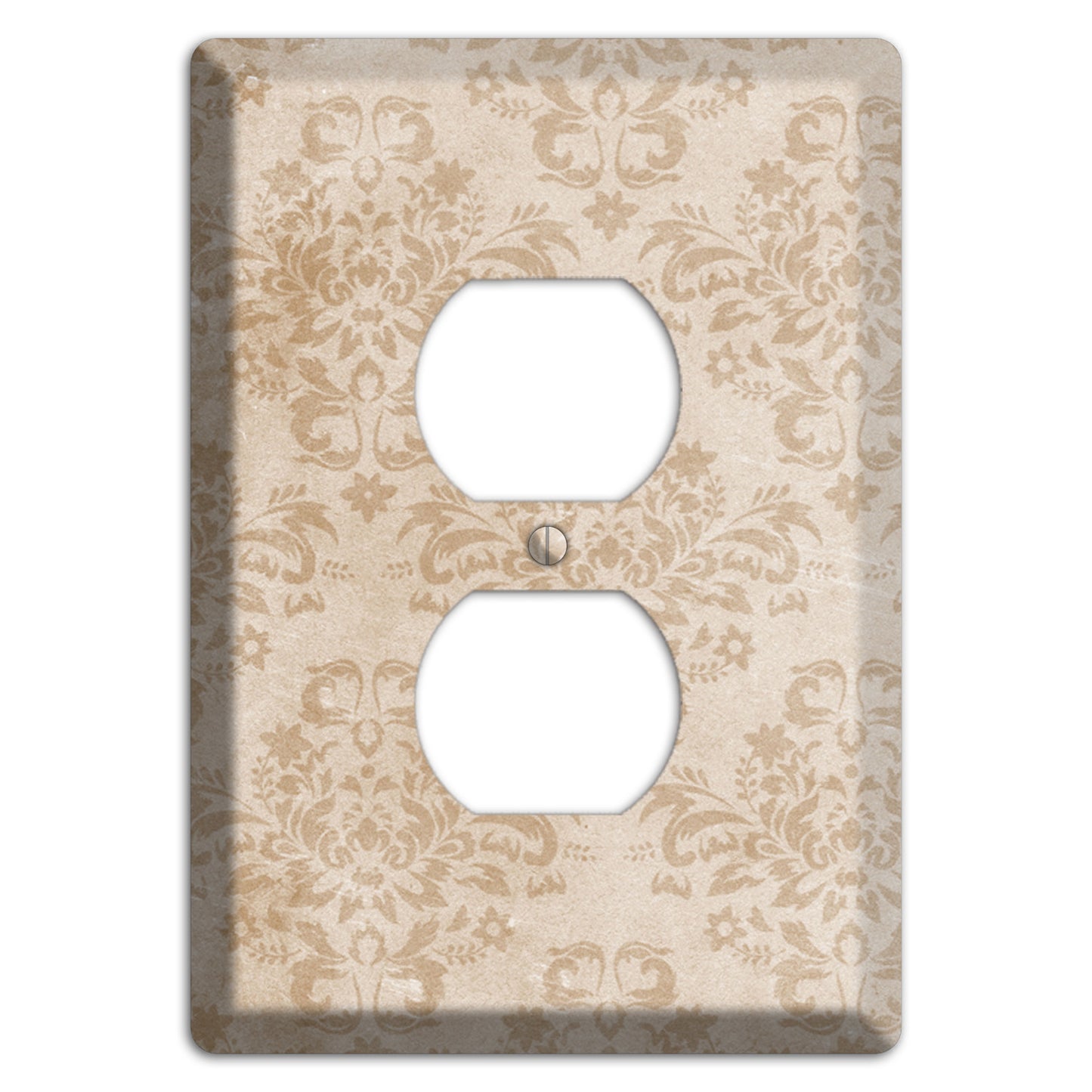 Bizarre Neutral Texture Duplex Outlet Wallplate