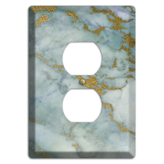 Tower Gray Marble Duplex Outlet Wallplate