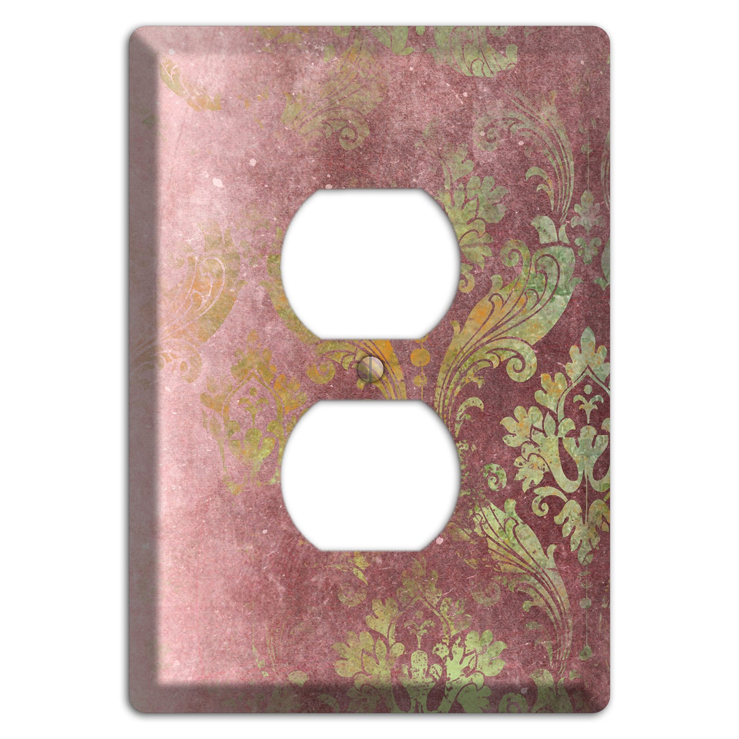 Roman Coffee Whimsical Damask Duplex Outlet Wallplate