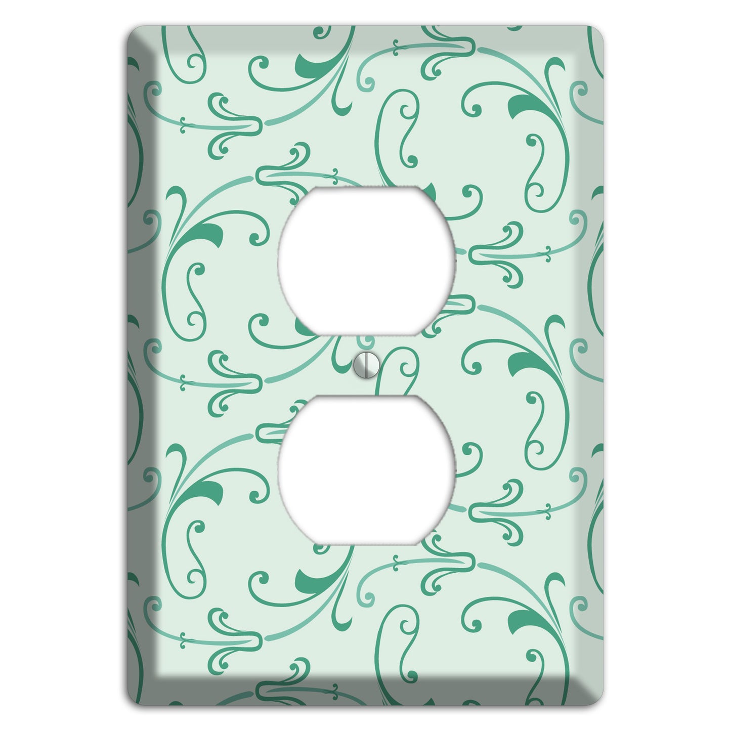 Aqua Victorian Sprig Duplex Outlet Wallplate