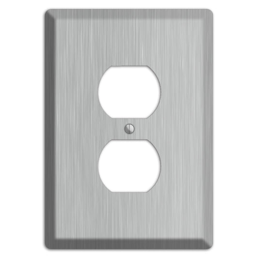 Brushed Stainless Steel Duplex Outlet Wallplate