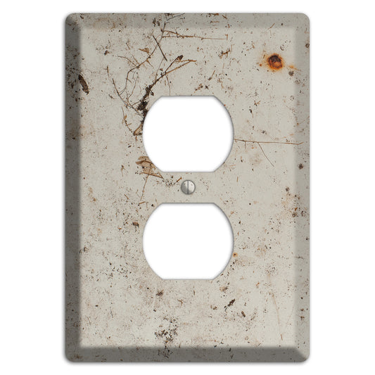 Spotted Concrete Duplex Outlet Wallplate