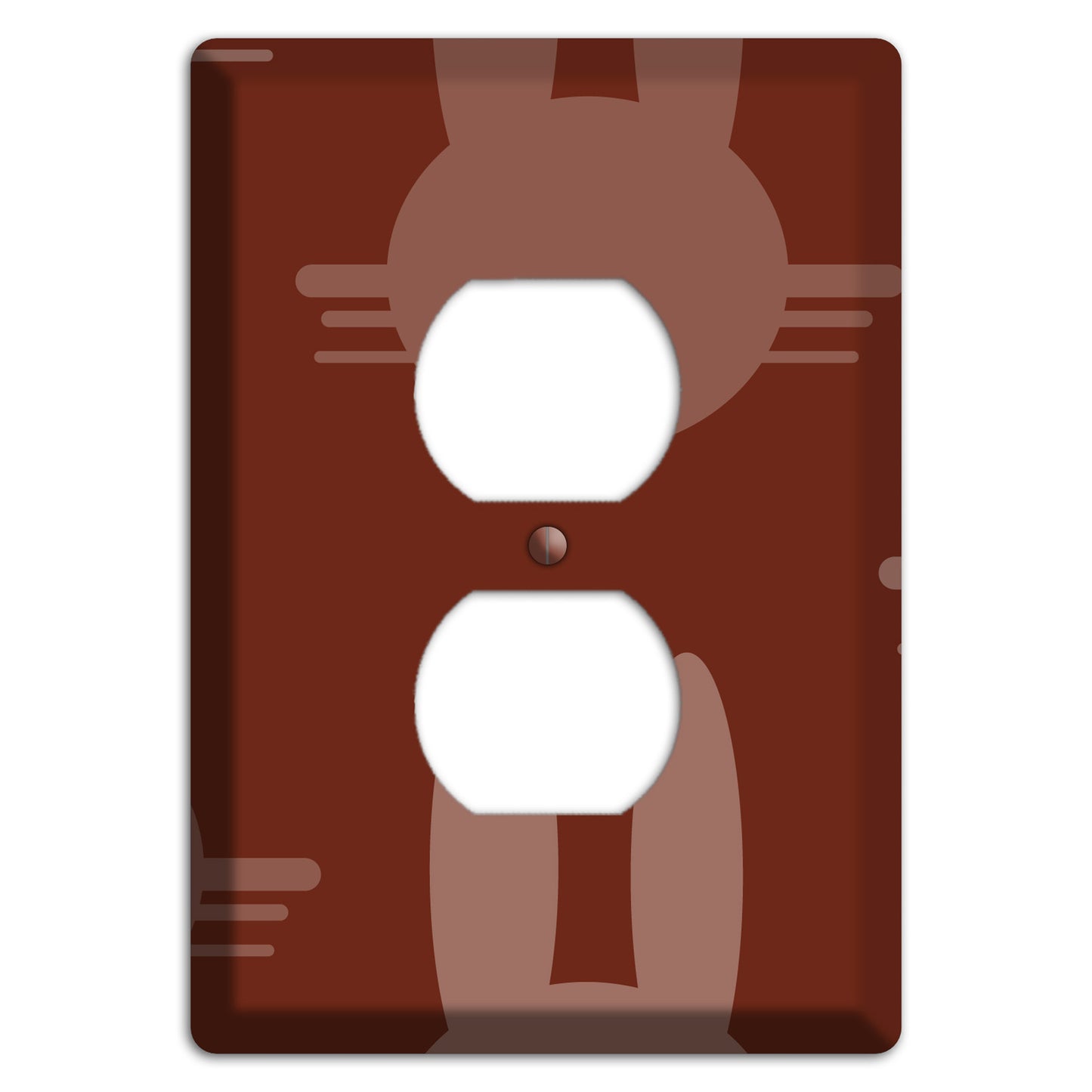 Maroon Bunny Duplex Outlet Wallplate