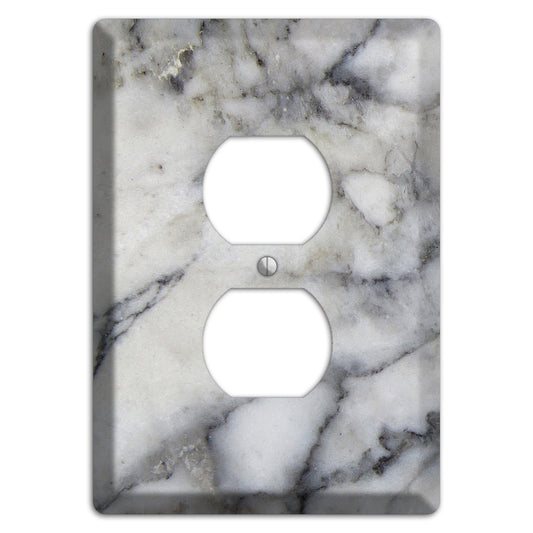 Mid Gray Marble Duplex Outlet Wallplate