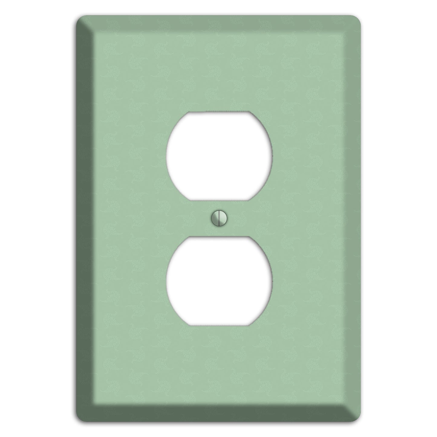 Sage Tiny Cartouche Duplex Outlet Wallplate