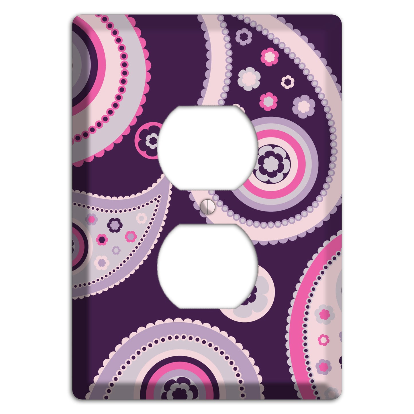 Purple Paisley Duplex Outlet Wallplate