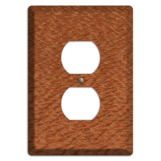 Lacewood Wood Duplex Outlet Cover Plate