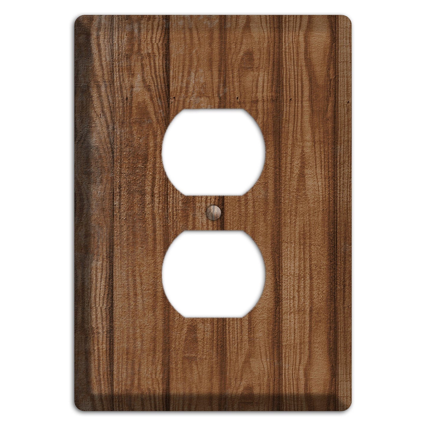 Old Copper Weathered Wood Duplex Outlet Wallplate