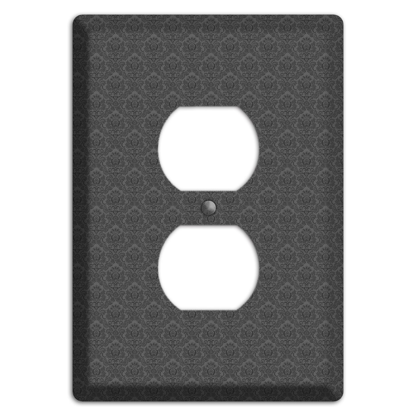 Dark Grey Cartouche Duplex Outlet Wallplate