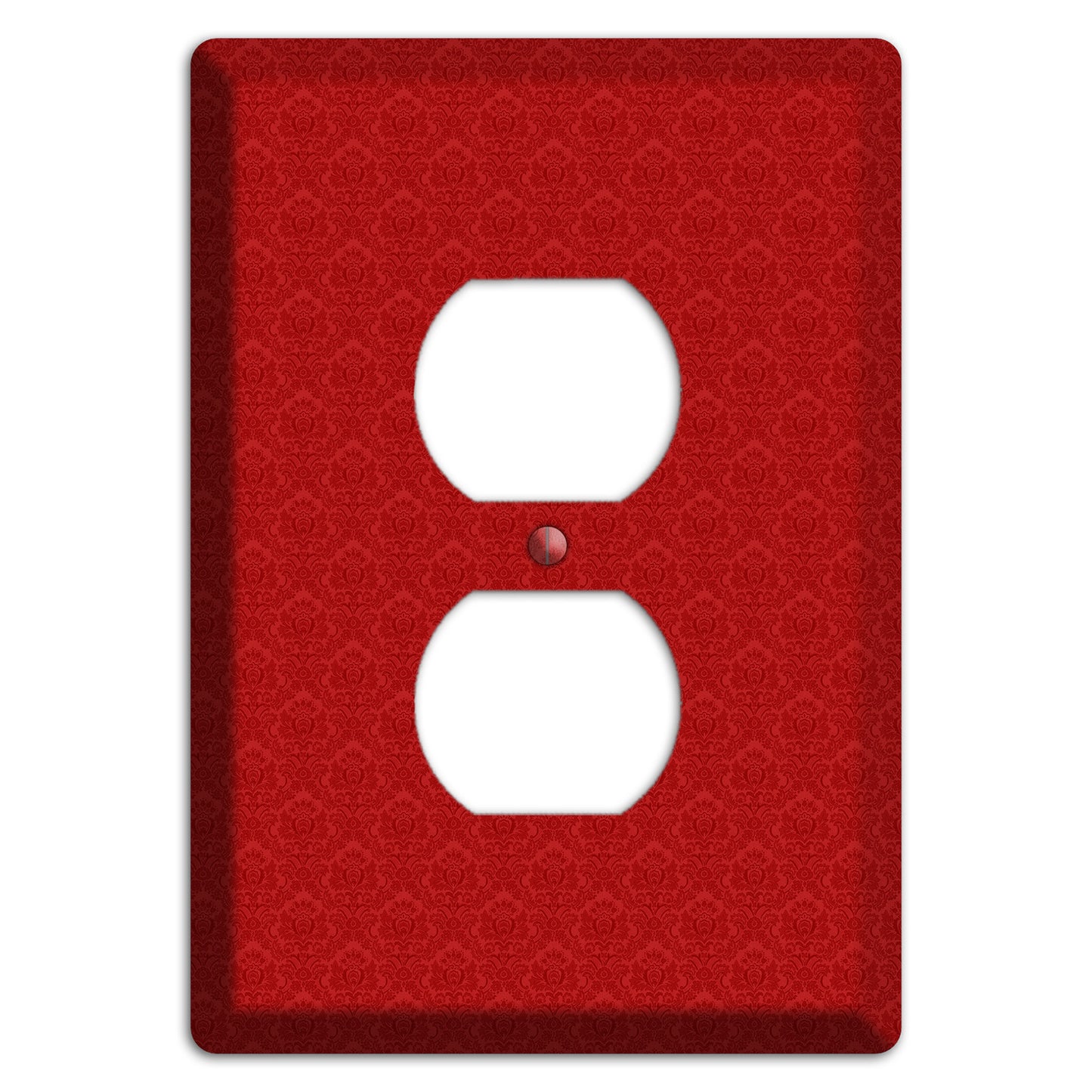 Red Cartouche Duplex Outlet Wallplate