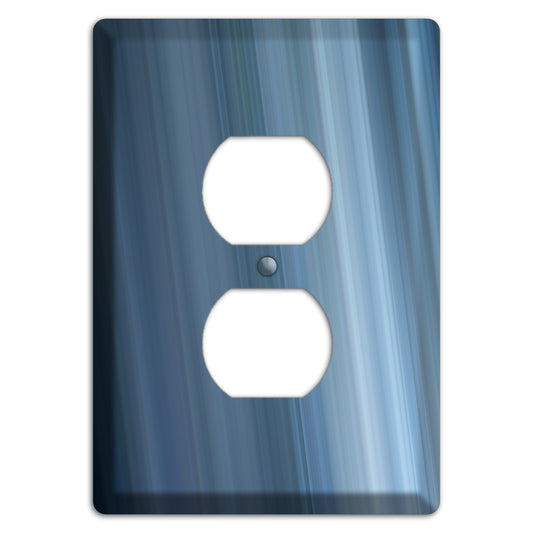 Dusty Blue Ray of Light 2 Duplex Outlet Wallplate