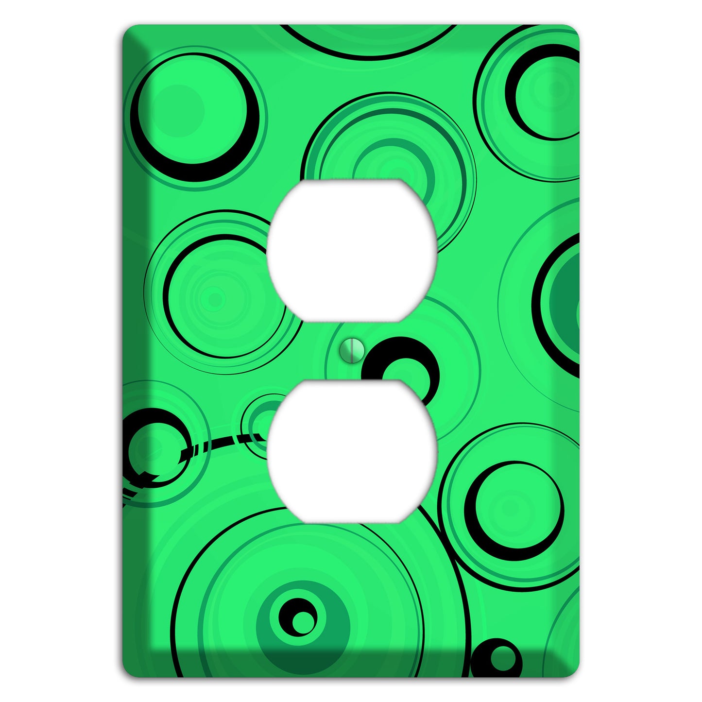 Bright Green Circles Duplex Outlet Wallplate