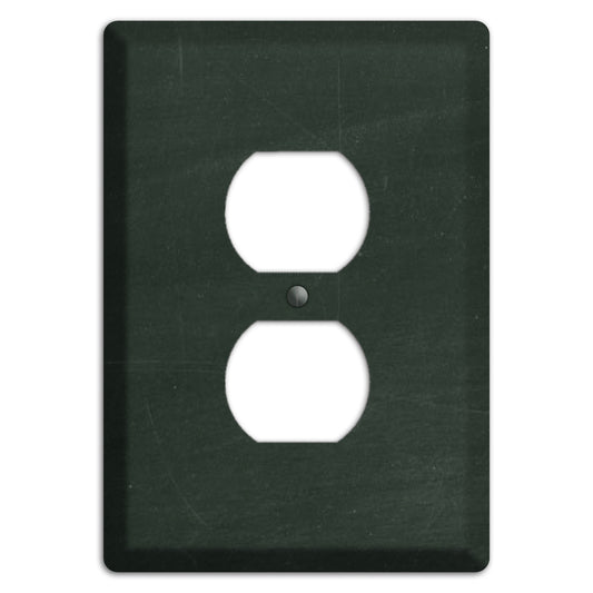 Chalk Black Duplex Outlet Wallplate