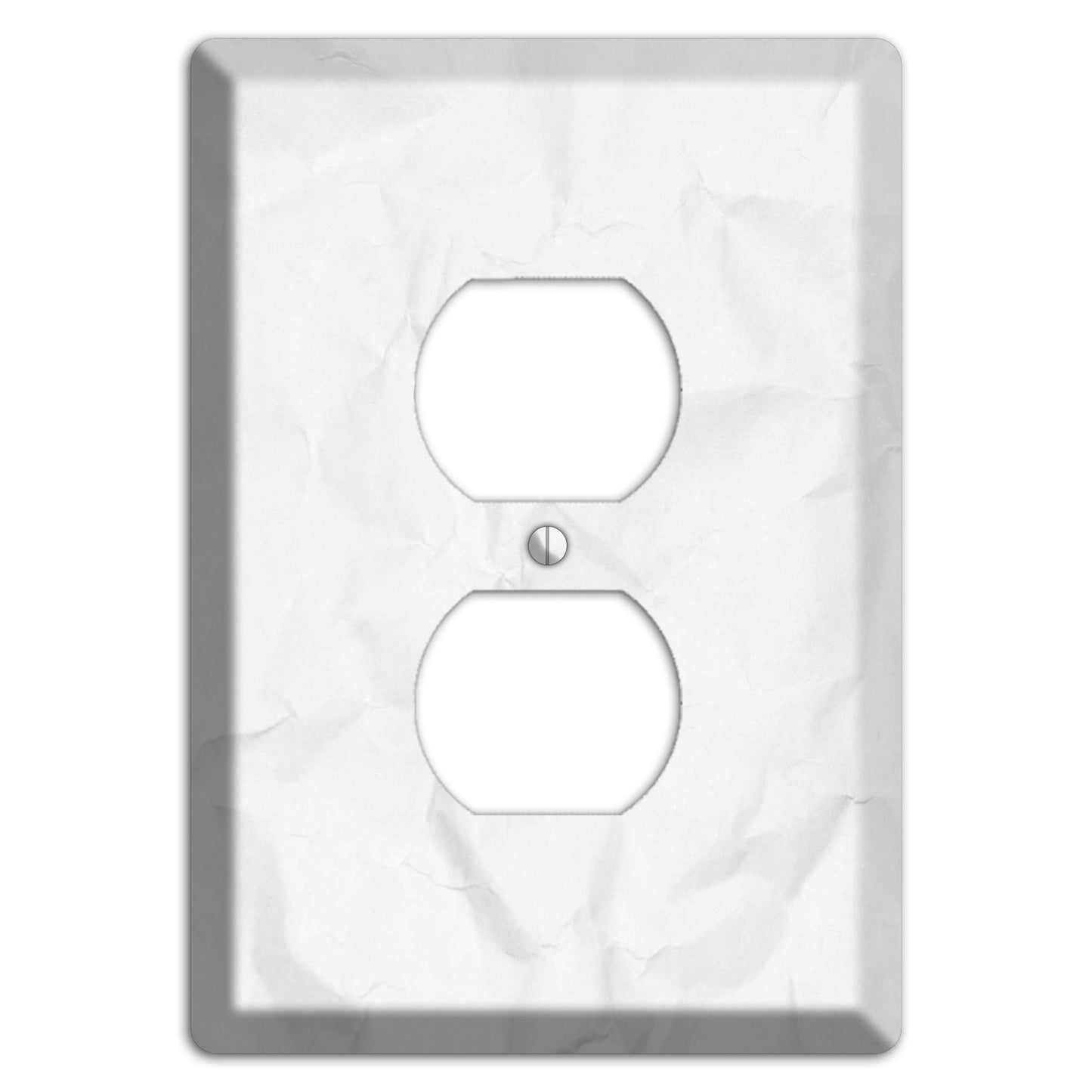 Seashell Crinkled Paper Duplex Outlet Wallplate