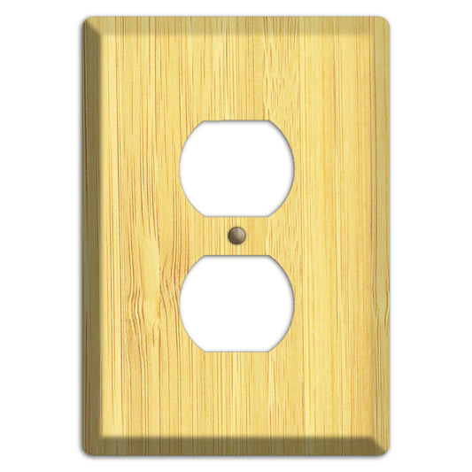 Natural Bamboo Wood Duplex Outlet Cover Plate