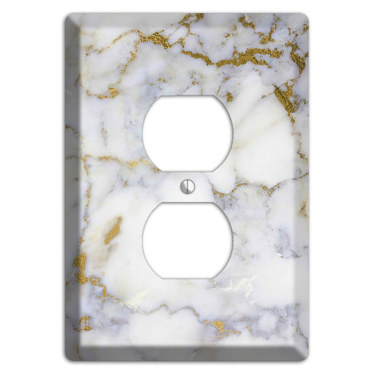 Metallic Bronze Marble Duplex Outlet Wallplate