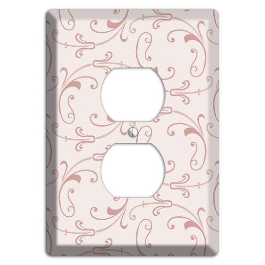 Dusty Rose Victorian Sprig Duplex Outlet Wallplate