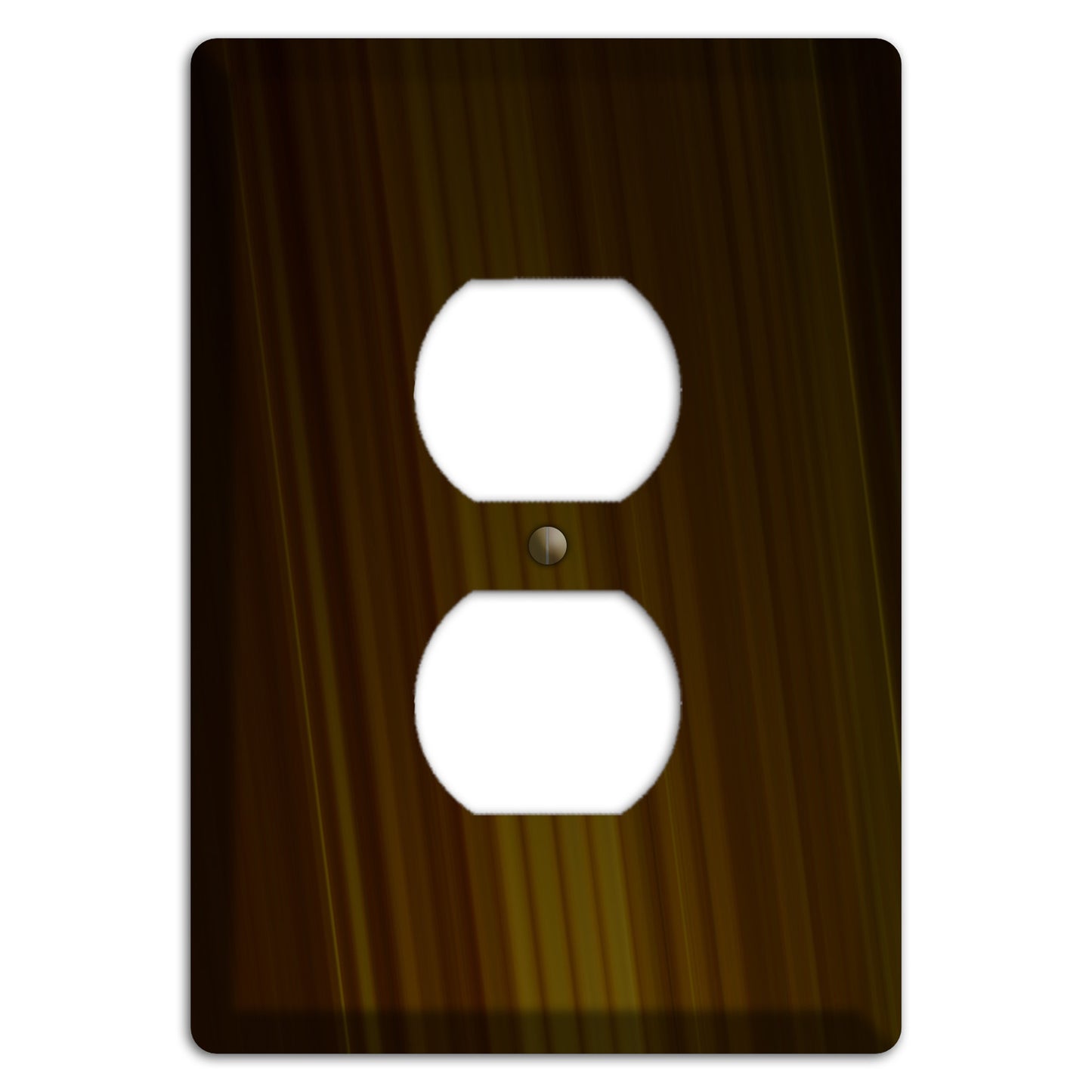 Brown Ray of Light Duplex Outlet Wallplate