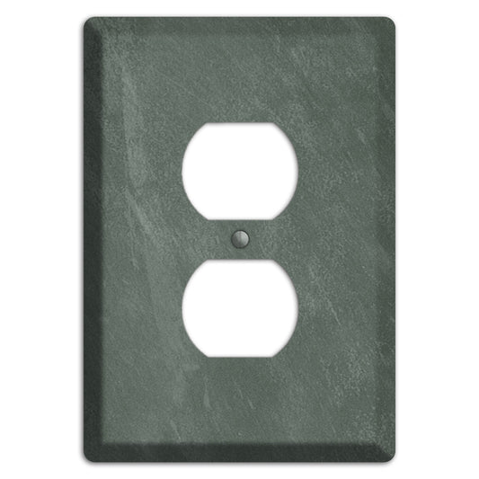 Chalk Dark Green Duplex Outlet Wallplate