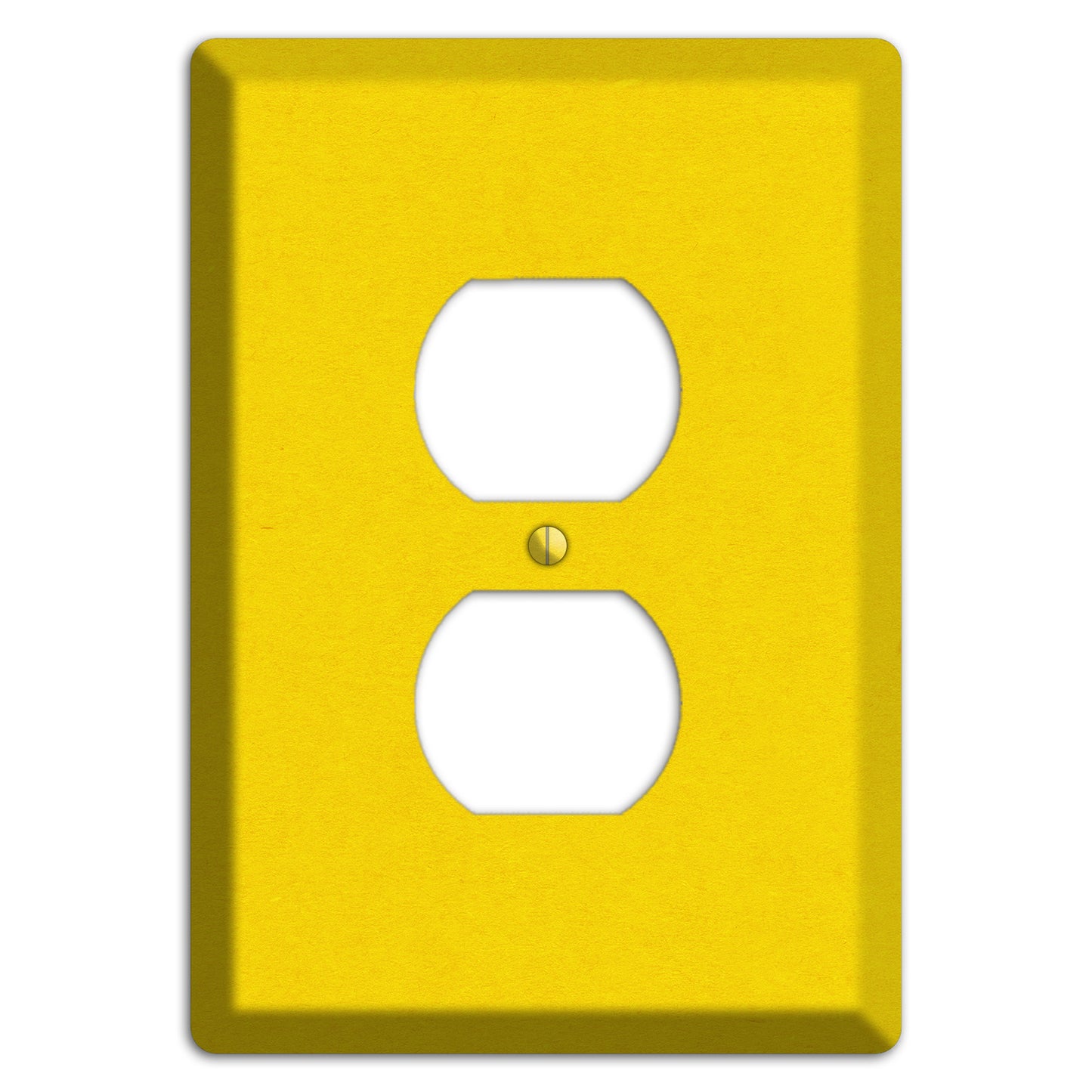 Tangerine Yellow Kraft Duplex Outlet Wallplate