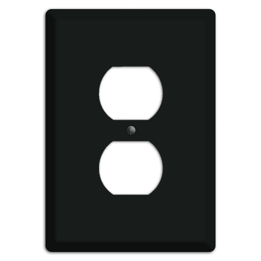 Matte Black Metal Duplex Outlet Wallplate