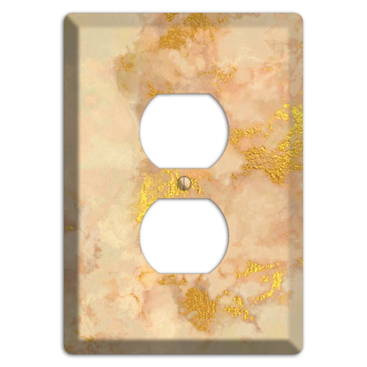 Old Gold Marble Duplex Outlet Wallplate