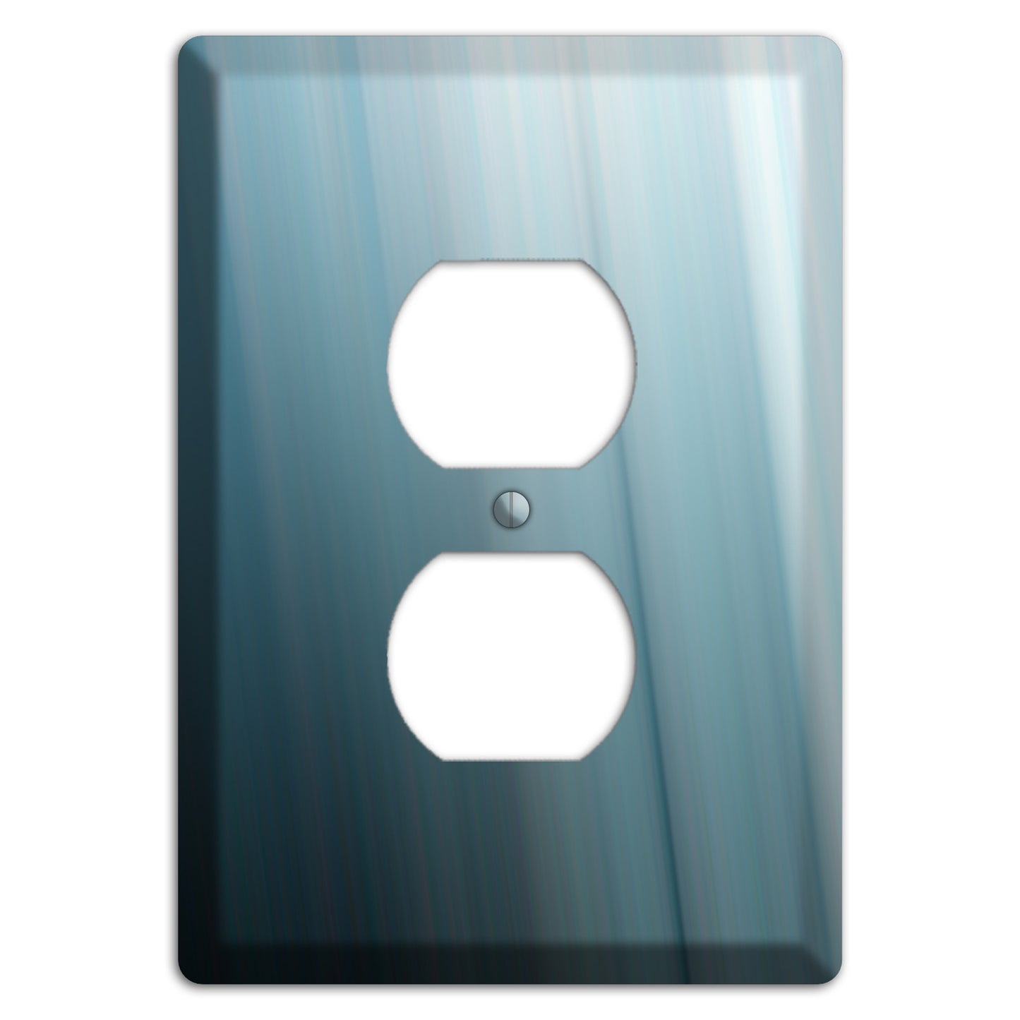 Dusty Blue Ray of Light Duplex Outlet Wallplate