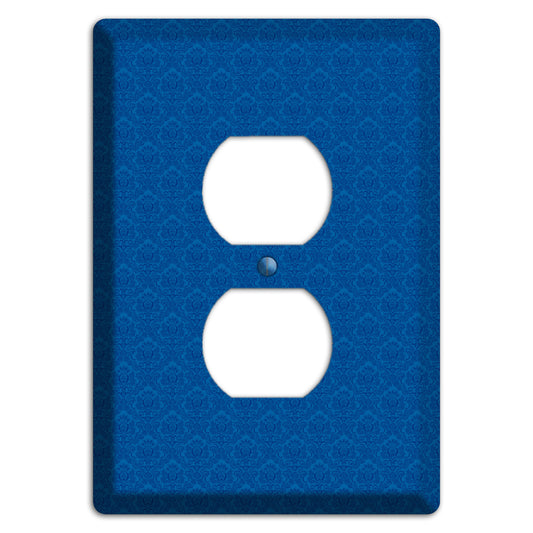 Blue Cartouche Duplex Outlet Wallplate