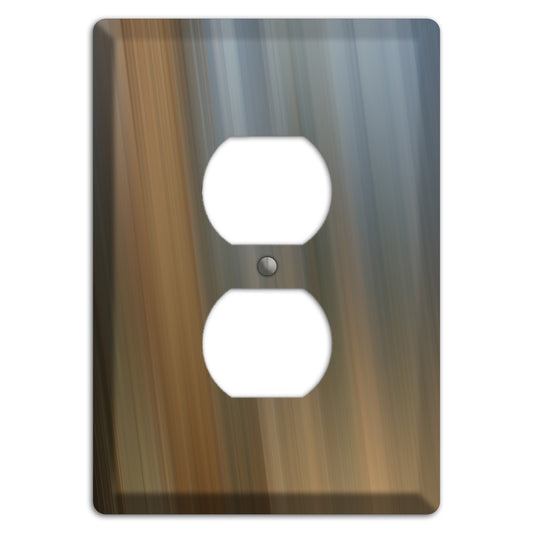 Brown and Blue-grey Ray of Light Duplex Outlet Wallplate