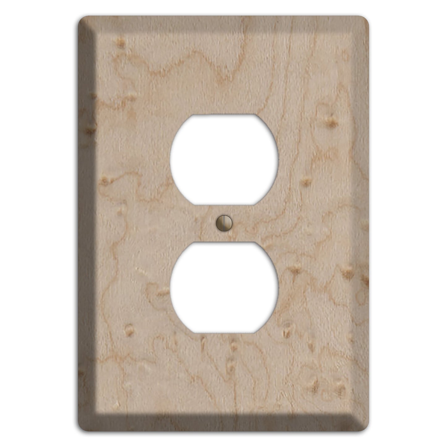 Birdseye Maple Wood Duplex Outlet Cover Plate