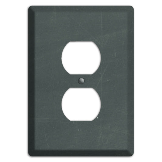 Chalk Dark Grey Duplex Outlet Wallplate