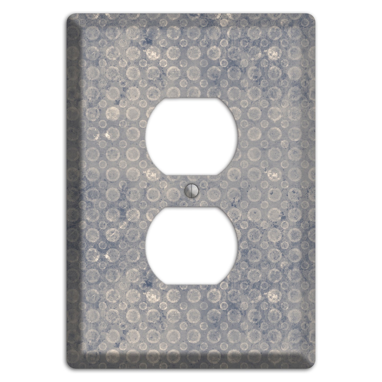 Grey Circles Duplex Outlet Wallplate