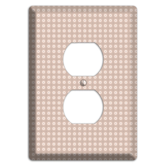 Beige with Circled Stars Duplex Outlet Wallplate