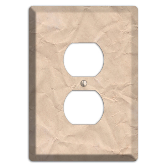 Aged Paper 5 Duplex Outlet Wallplate