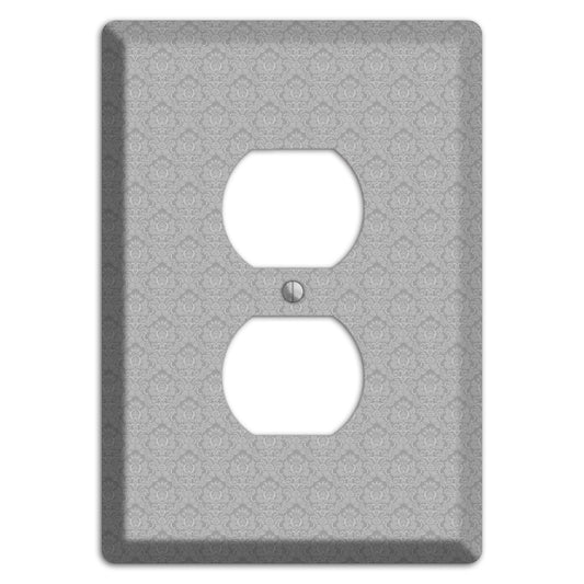 Light Grey Cartouche Duplex Outlet Wallplate