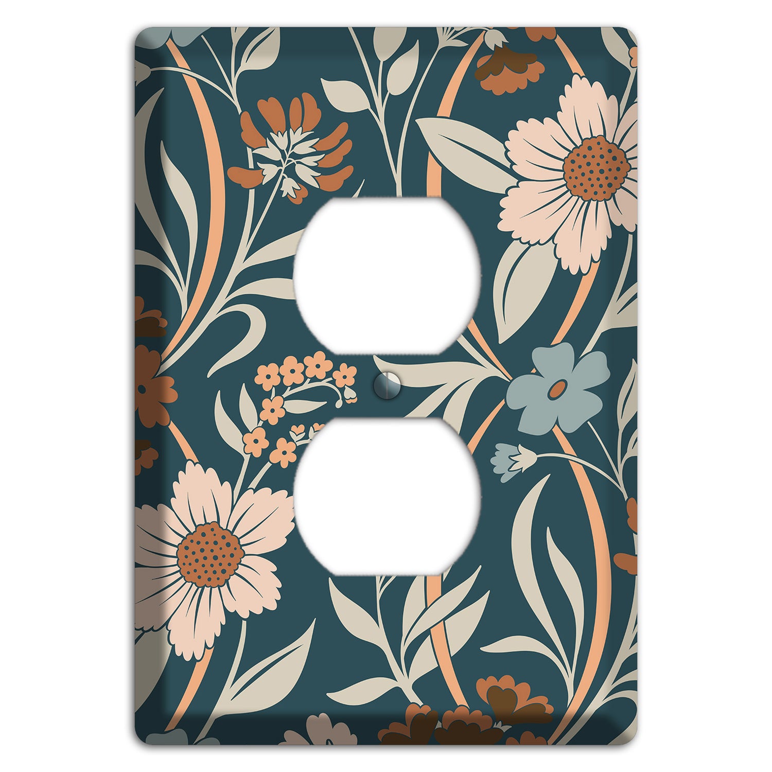 Summer Floral 1 Duplex Outlet Wallplate