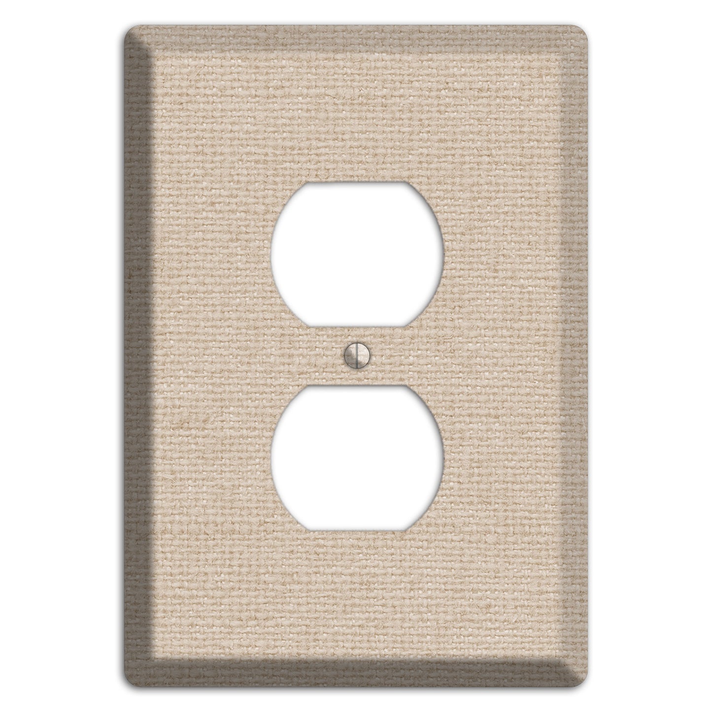 Vanilla Neutral Texture Duplex Outlet Wallplate