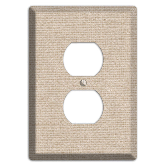 Vanilla Neutral Texture Duplex Outlet Wallplate