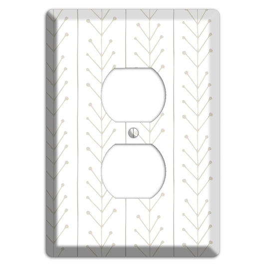 Simple Scandanavian Style F Duplex Outlet Wallplate