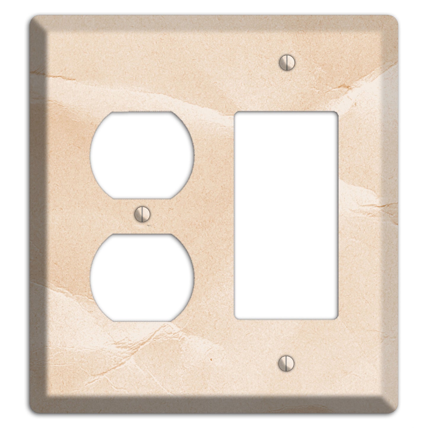 Almond Neutral Texture Duplex / Rocker Wallplate