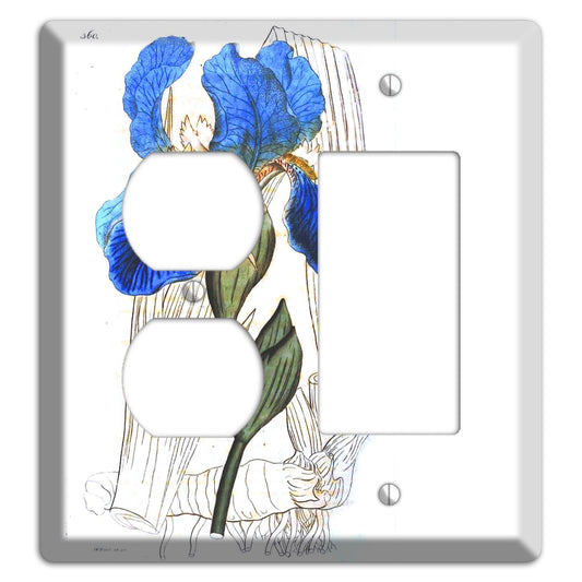 Blue Iris Duplex / Rocker Wallplate