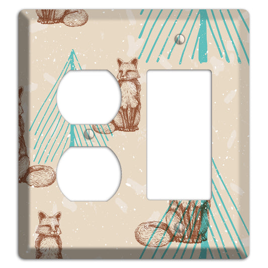 Wildlife Fox Duplex / Rocker Wallplate