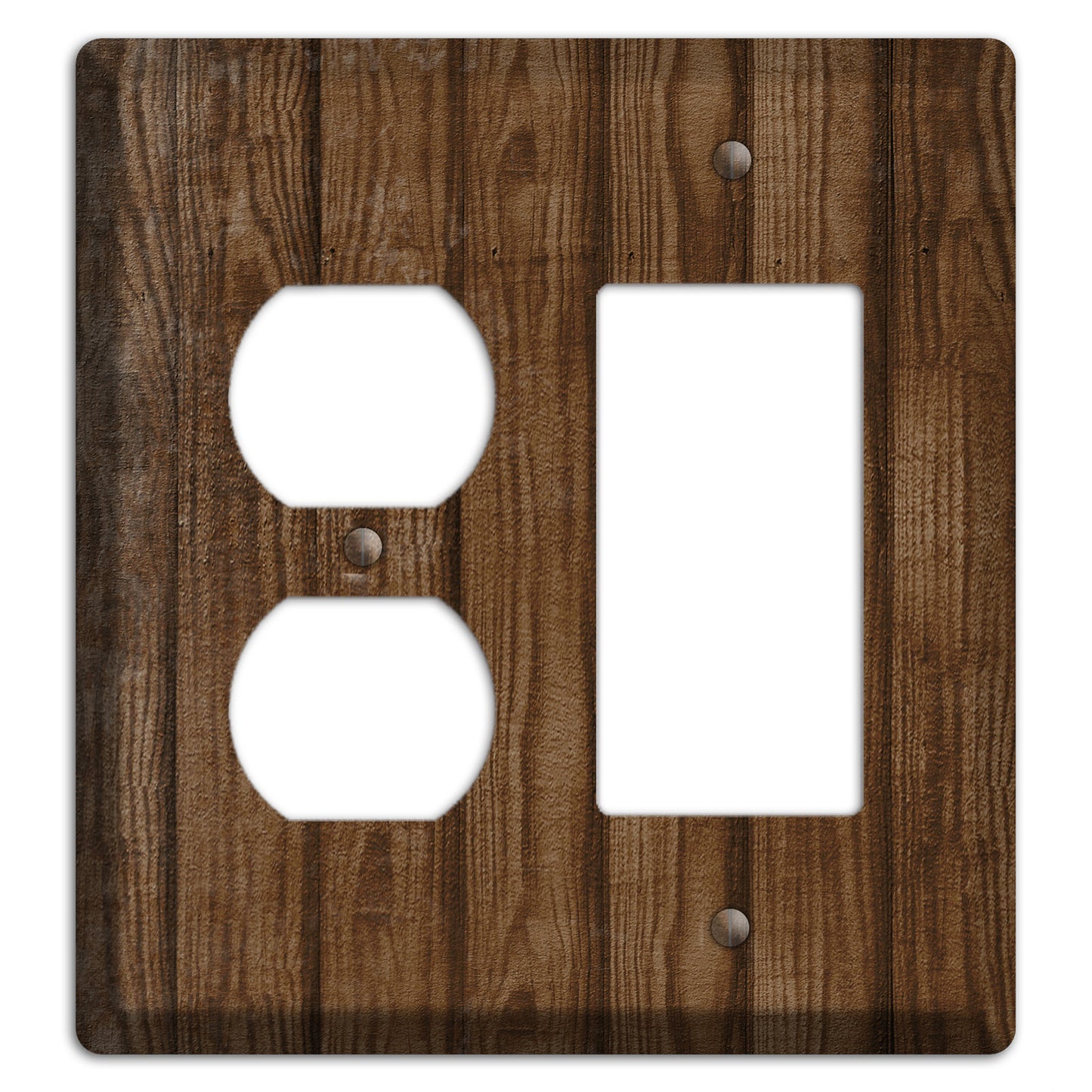 Spice Weathered Wood Duplex / Rocker Wallplate