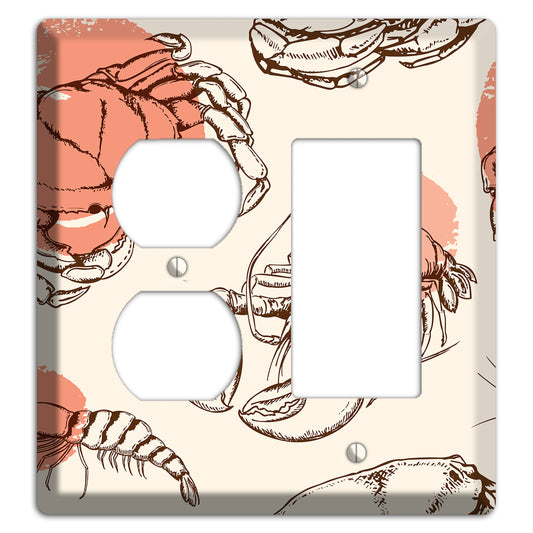 Red Crab Duplex / Rocker Wallplate