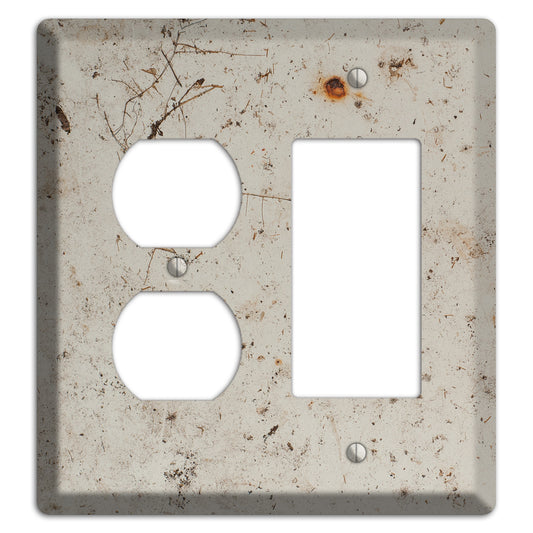 Spotted Concrete Duplex / Rocker Wallplate