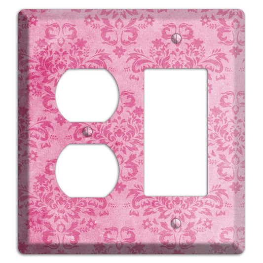 Beauty Bush Pink Texture Duplex / Rocker Wallplate